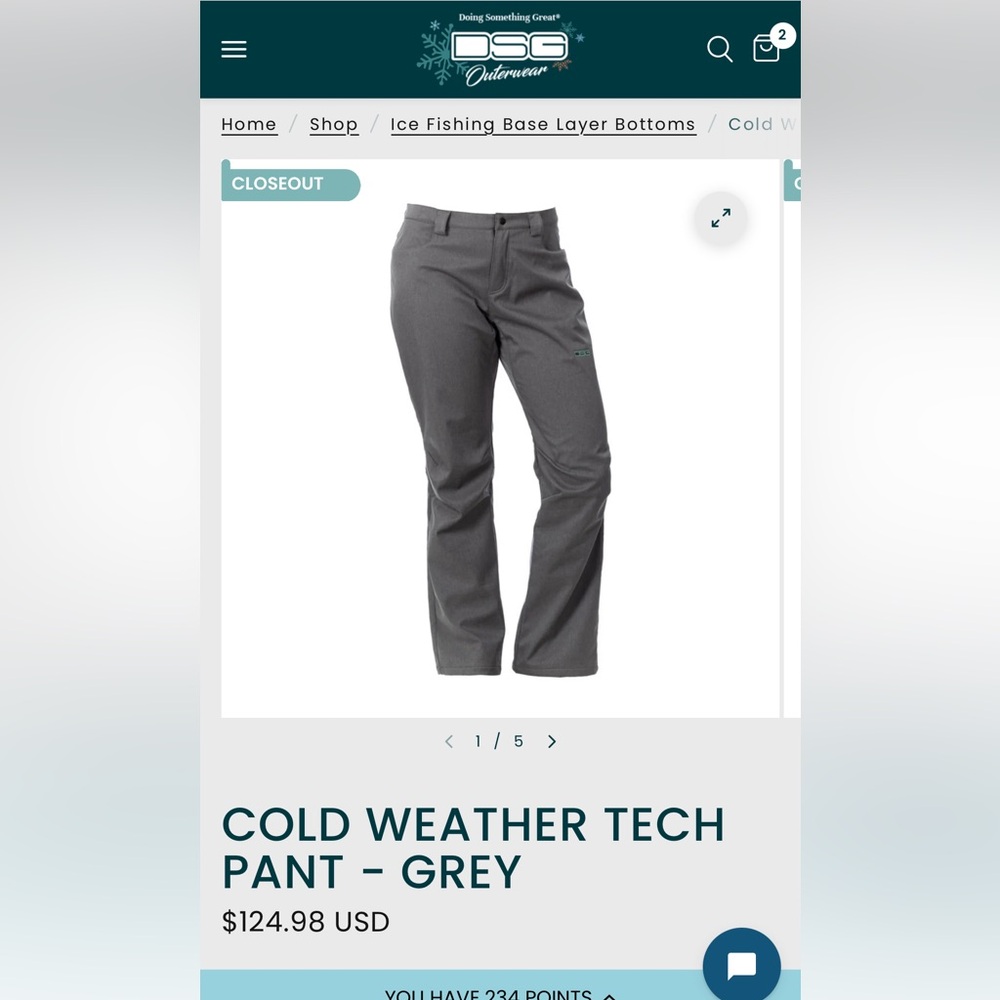 DSG Cold Weather Tech Pants - Charcoal